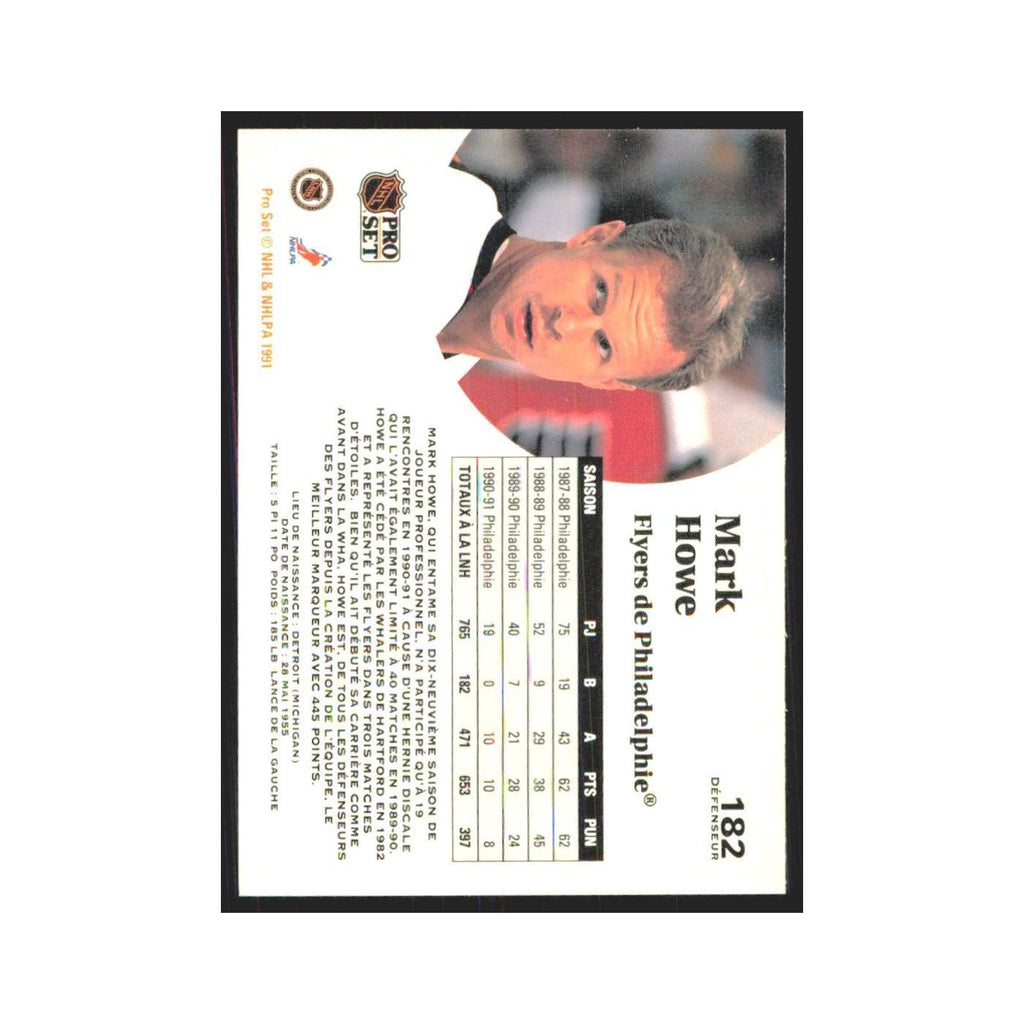 1991 Pro Set Mark Howe Philadelphia Flyers #182