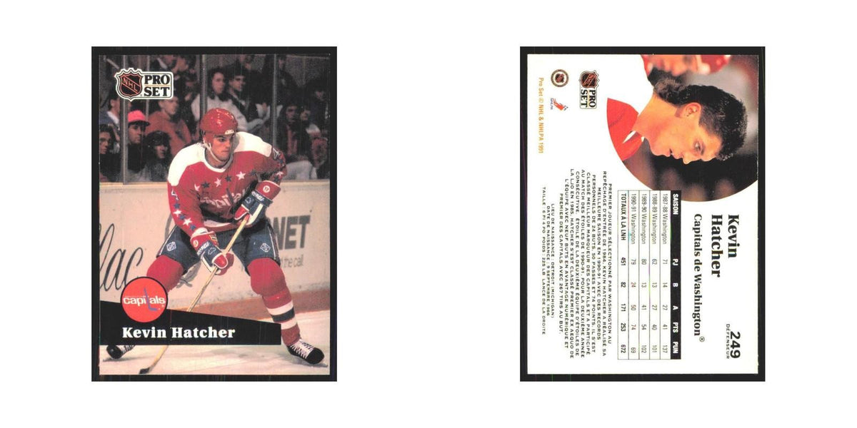 1991 Pro Set Kevin Hatcher Washington Capitals #249