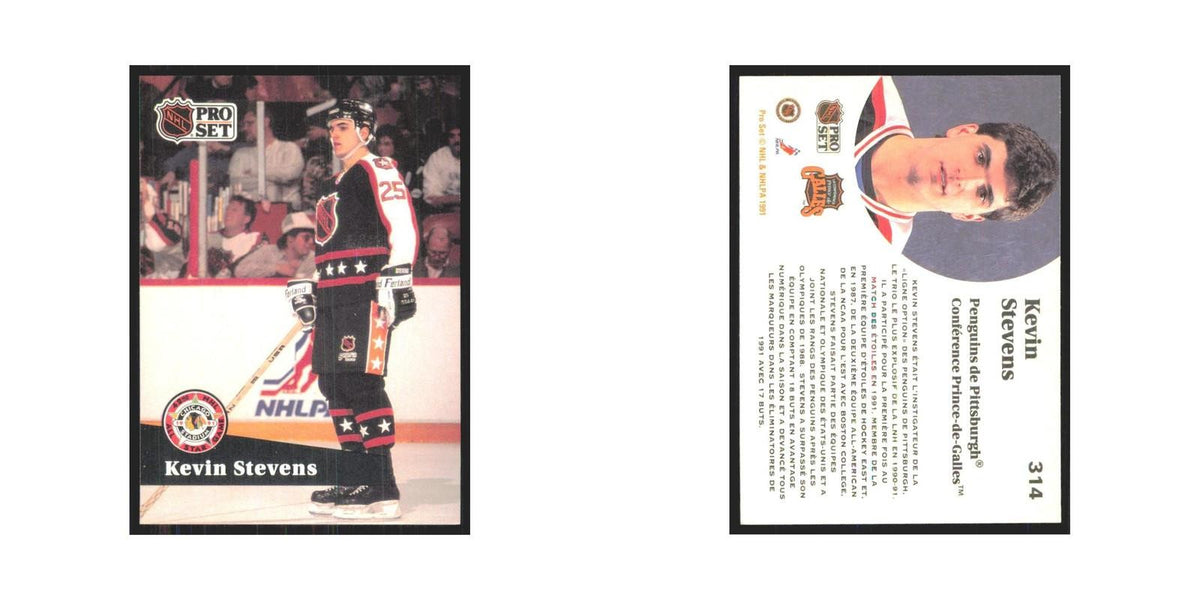 1991 Pro Set Kevin Stevens Pittsburgh Penguins #314