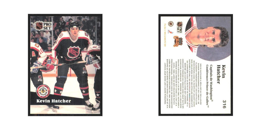 1991 Pro Set Kevin Hatcher Washington Capitals #316