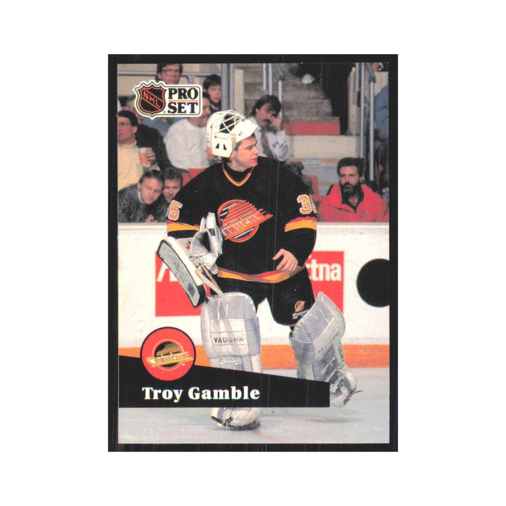 1991 Pro Set Troy Gamble Vancouver Canucks #238