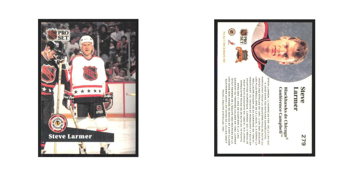 1991 Pro Set Steve Larmer Chicago Blackhawks #279