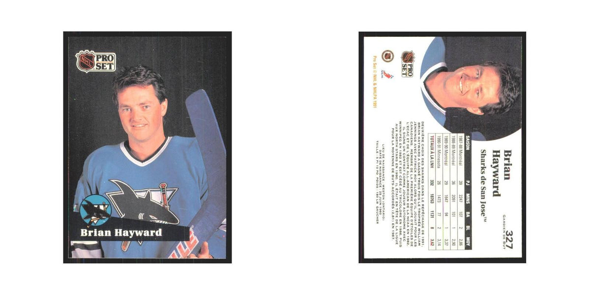 1991 Pro Set Brian Hayward San Jose Sharks #327