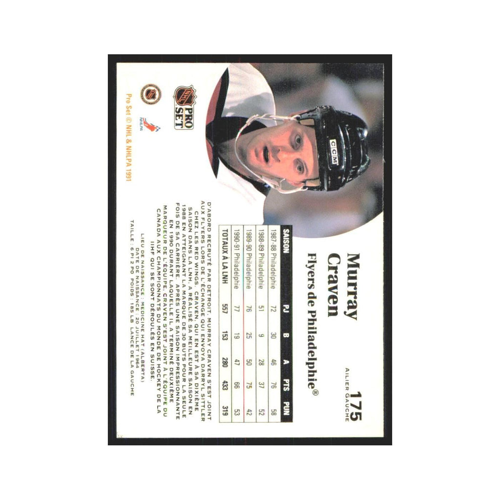 1991 Pro Set Murray Craven Philadelphia Flyers #175