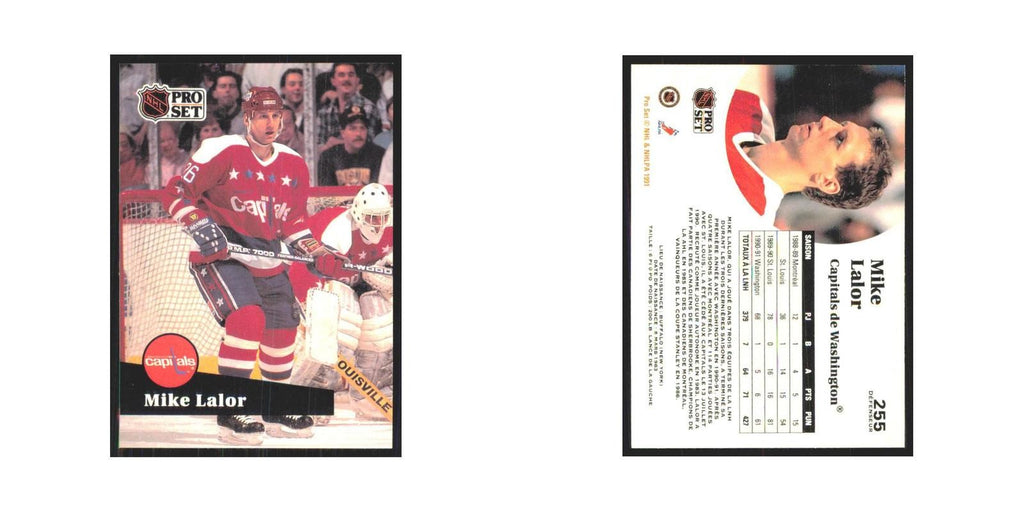 1991 Pro Set Mike Lalor Washington Capitals #255