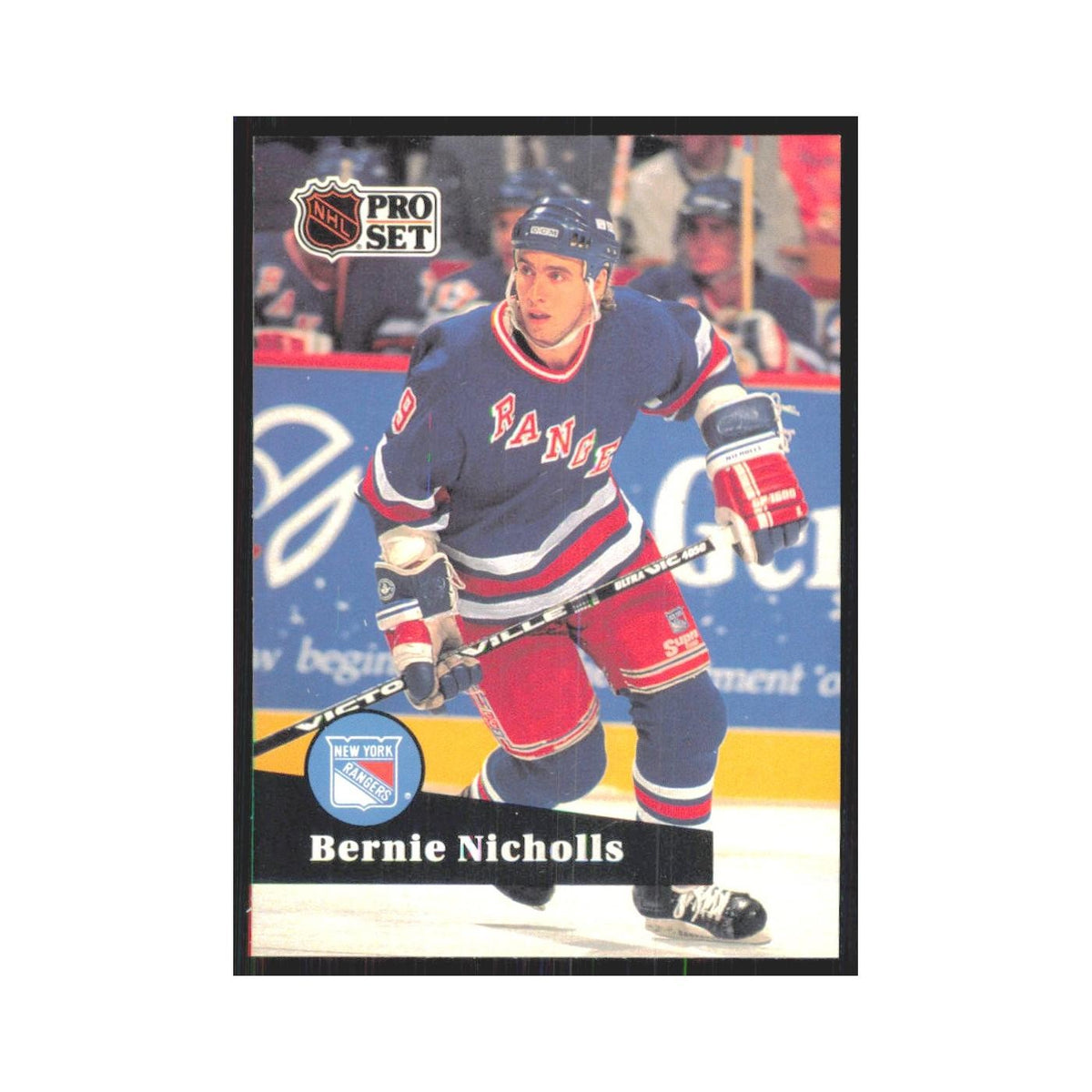 1991 Pro Set Bernie Nicholls New York Rangers #166