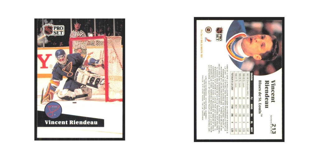 1991 Pro Set Vincent Riendeau St. Louis Blues #213