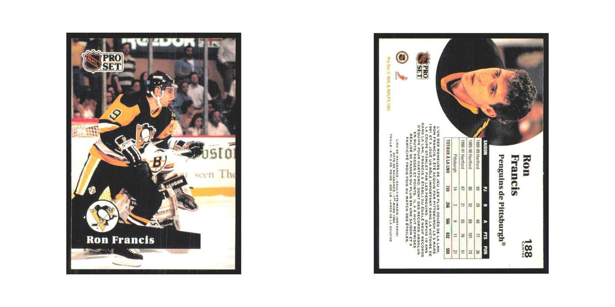 1991 Pro Set Ron Francis Pittsburgh Penguins #188