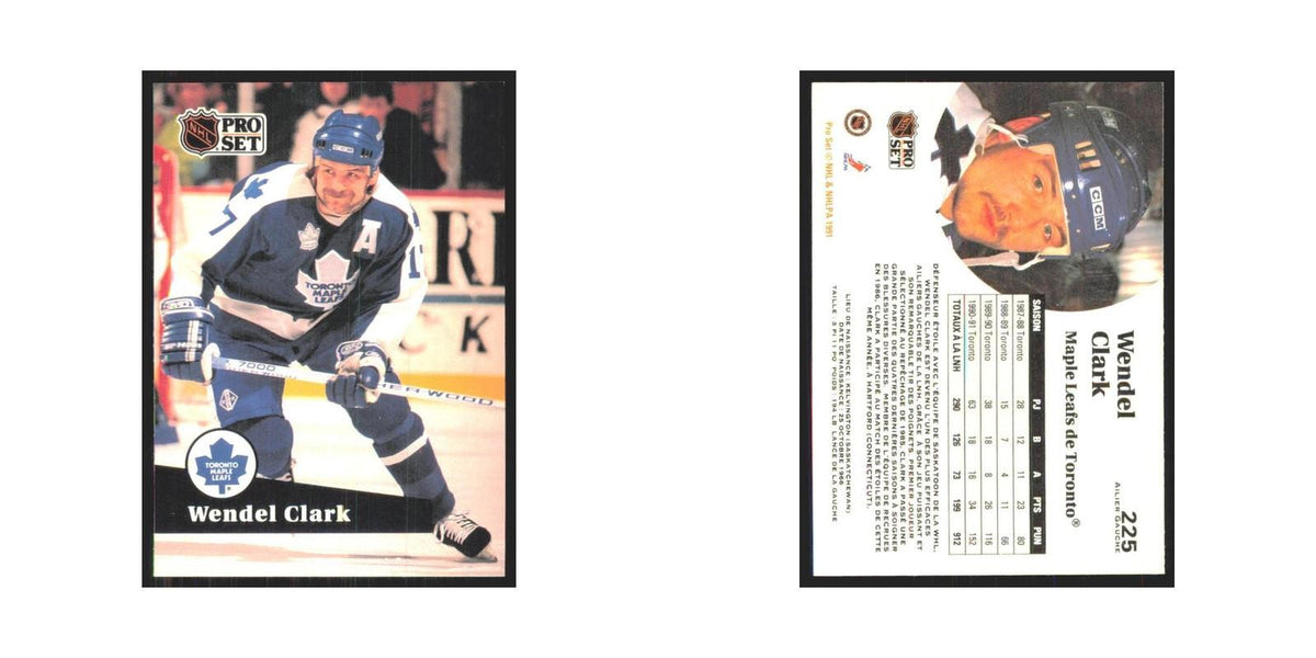 1991 Pro Set Wendel Clark Toronto Maple Leafs #225