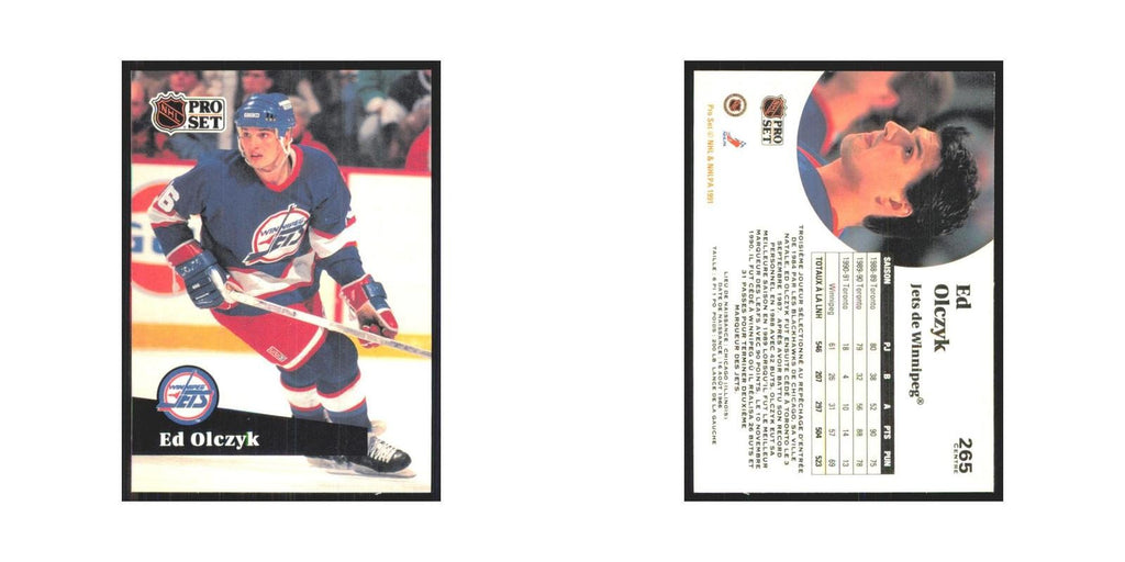 1991 Pro Set Ed Olczyk Winnipeg Jets #265