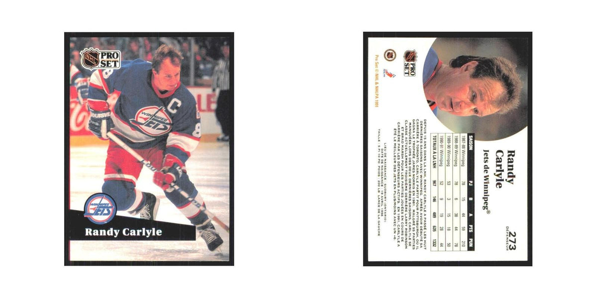 1991 Pro Set Randy Carlyle Winnipeg Jets #273