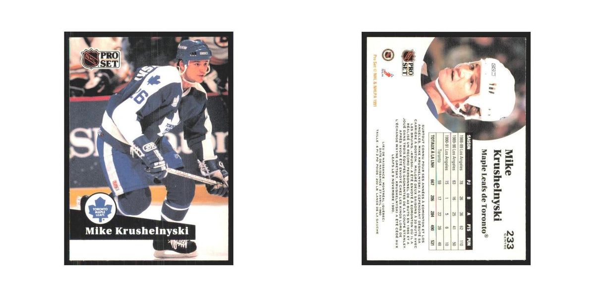 1991 Pro Set Mike Krushelnyski Toronto Maple Leafs #233