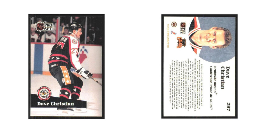 1991 Pro Set Dave Christian Boston Bruins #297