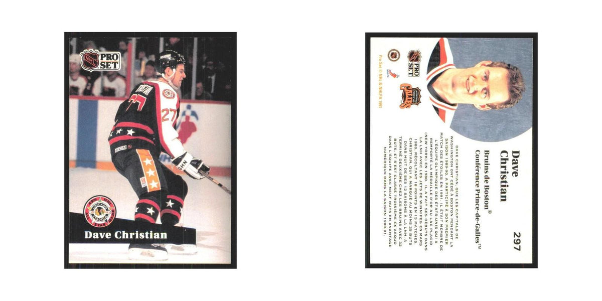 1991 Pro Set Dave Christian Boston Bruins #297