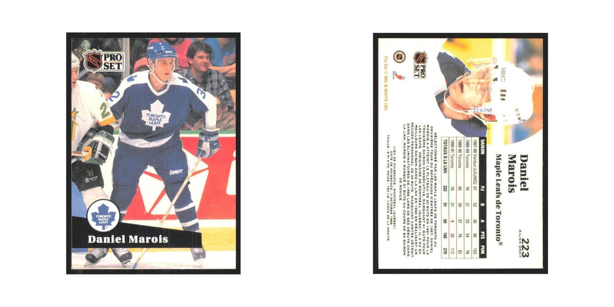 1991 Pro Set Daniel Marois Toronto Maple Leafs #223