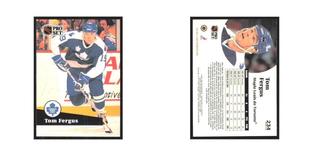 1991 Pro Set Tom Fergus Toronto Maple Leafs #234