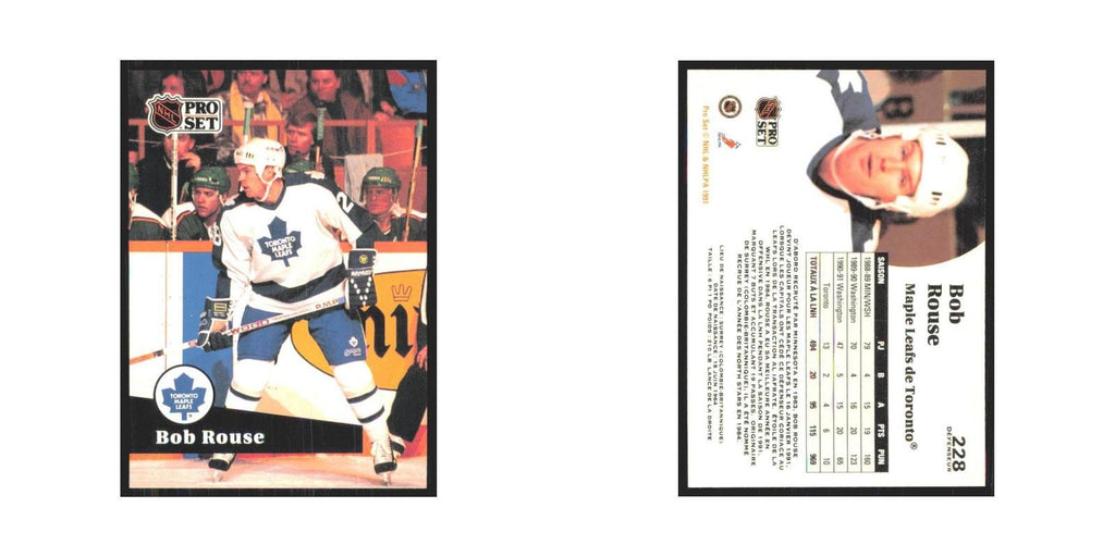1991 Pro Set Bob Rouse Toronto Maple Leafs #228