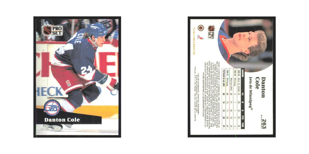 1991 Pro Set Danton Cole Winnipeg Jets #263