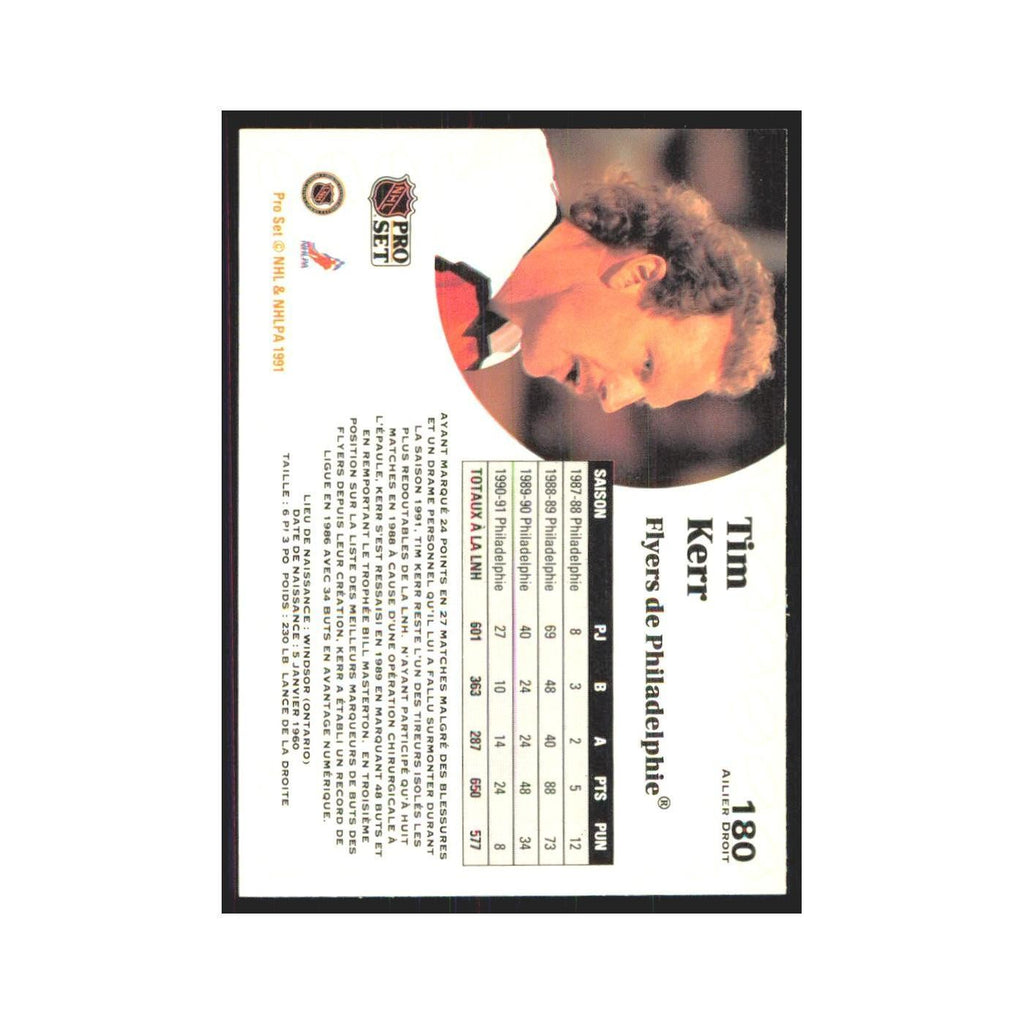 1991 Pro Set Tim Kerr New York Rangers #180