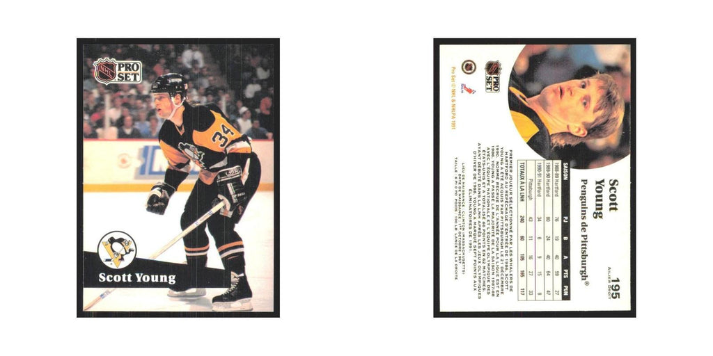1991 Pro Set Scott Young Pittsburgh Penguins #195