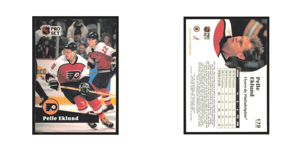 1991 Pro Set Pelle Eklund Philadelphia Flyers #179