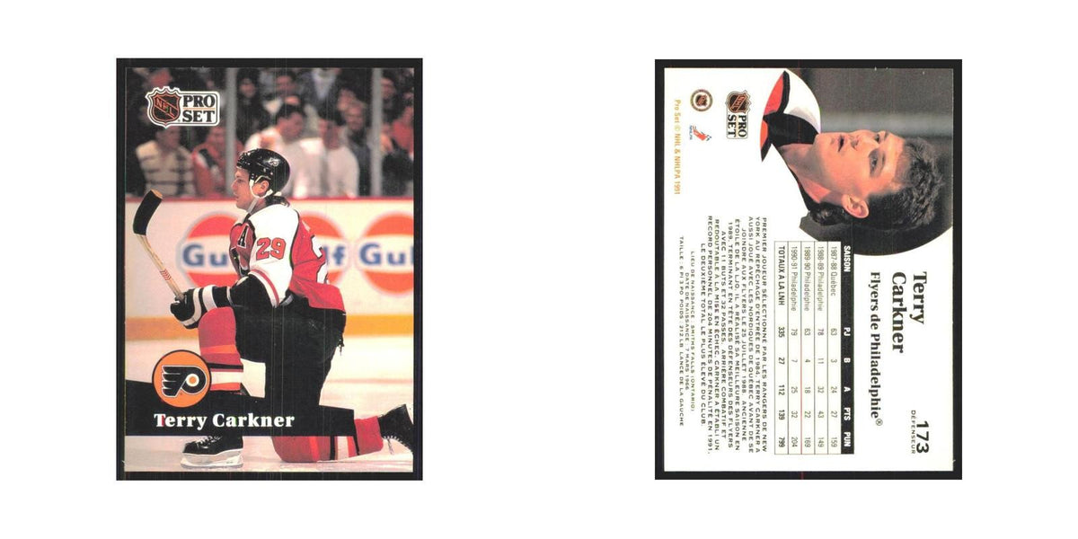 1991 Pro Set Terry Carkner Philadelphia Flyers #173