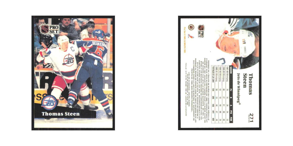 1991 Pro Set Thomas Steen Winnipeg Jets #271