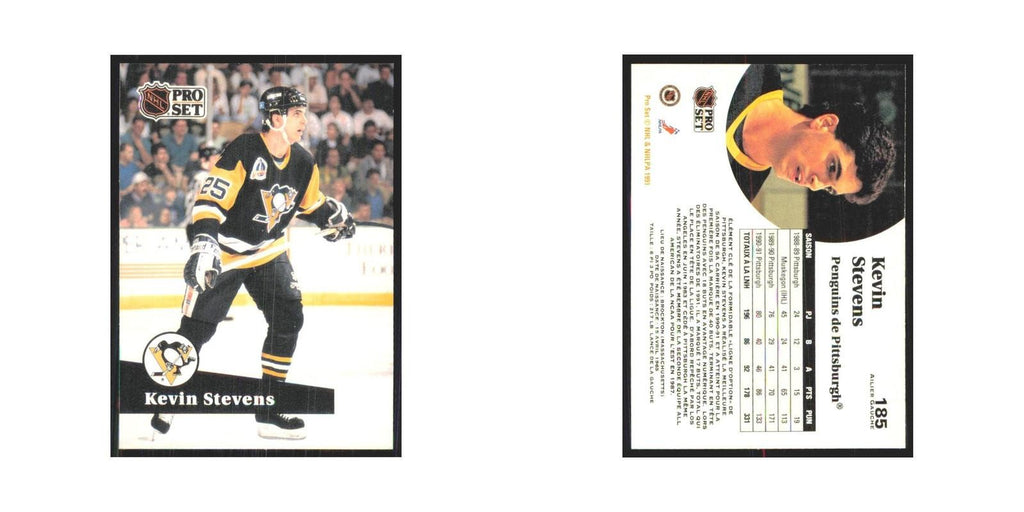1991 Pro Set Kevin Stevens Pittsburgh Penguins #185