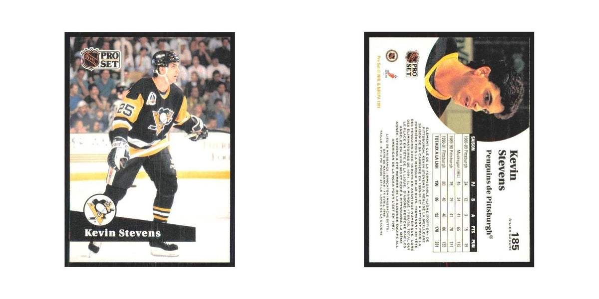 1991 Pro Set Kevin Stevens Pittsburgh Penguins #185