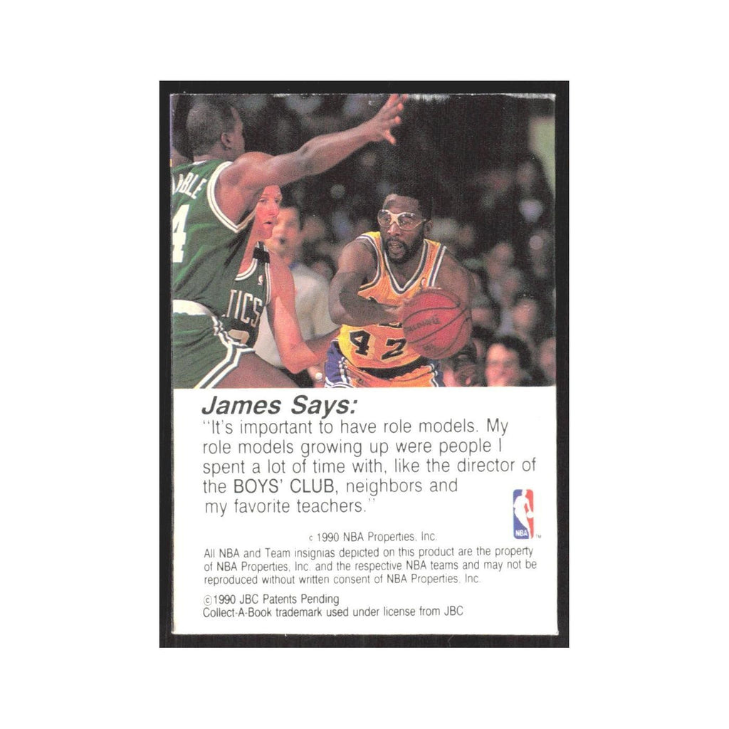 1990 NBA Hoops Collect A Books James Worthy Lakers #48