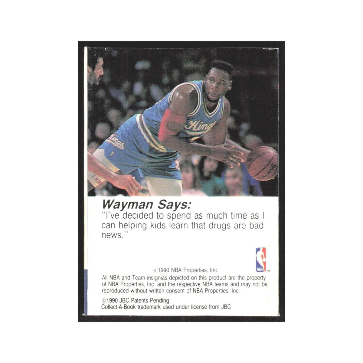 1990 NBA Hoops Collect A Books Wayman Tisdale Kings #12