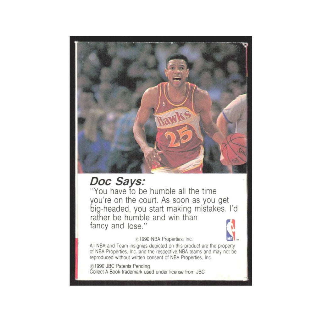 1990 NBA Hoops Collect A Books Doc Rivers Hawks #10
