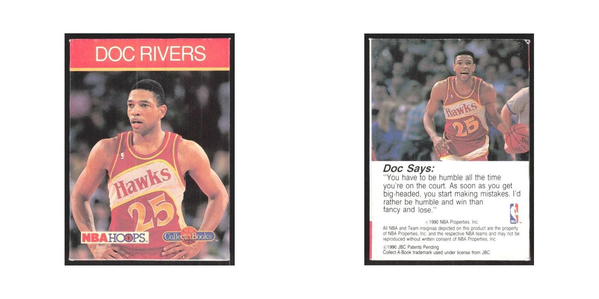1990 NBA Hoops Collect A Books Doc Rivers Hawks #10