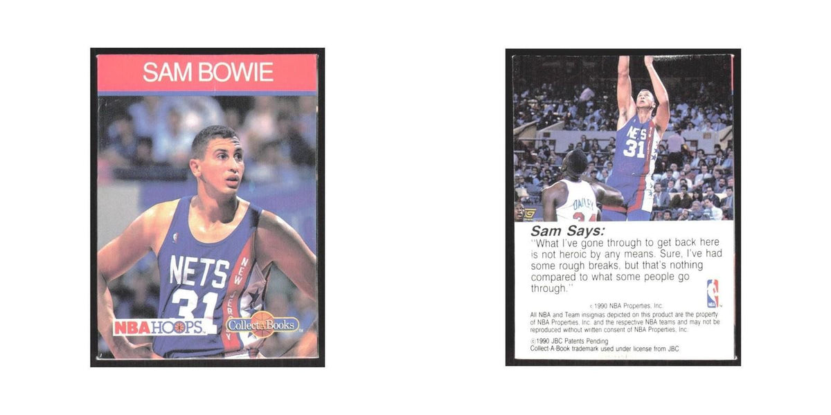 1990 NBA Hoops Collect A Books Sam Bowie Nets #1