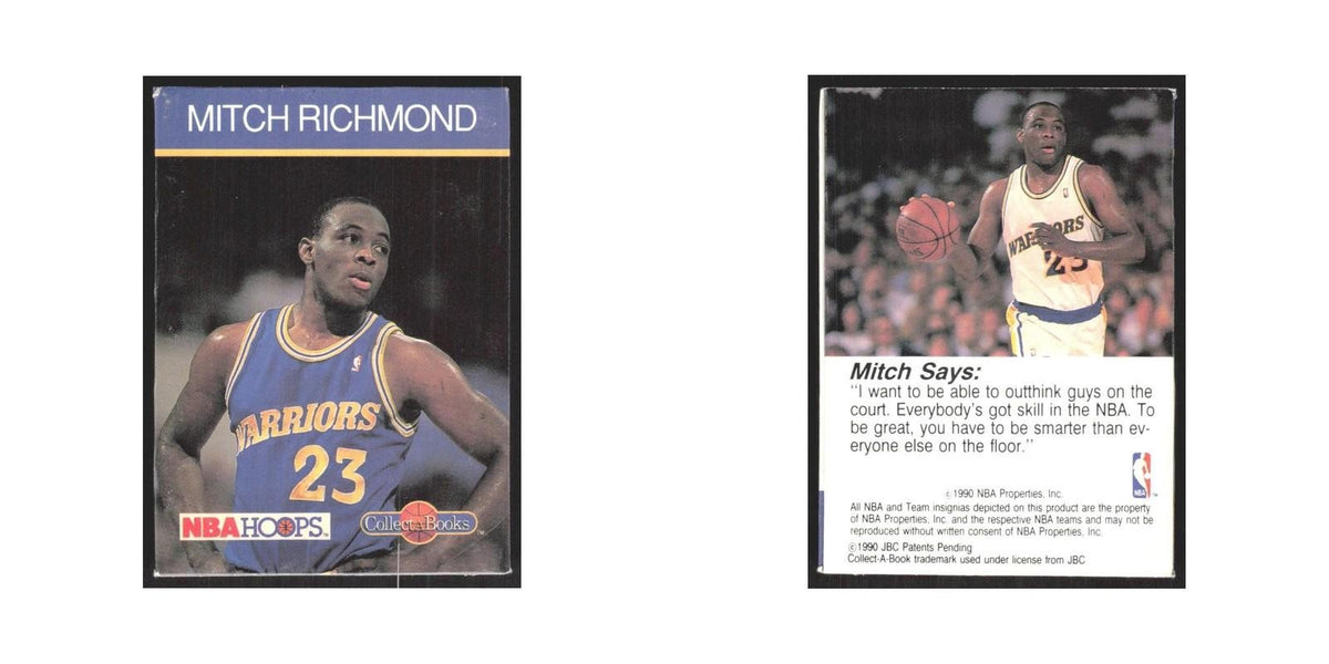 1990 NBA Hoops Collect A Books Mitch Richmond Golden State Warriors #9