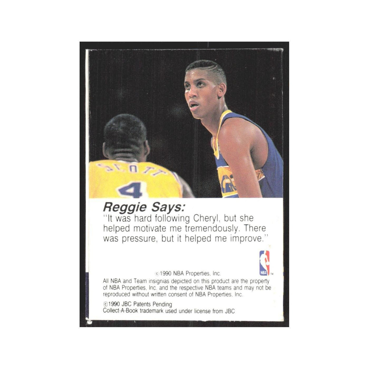 1990 NBA Hoops Collect A Books Reggie Miller Pacers #7