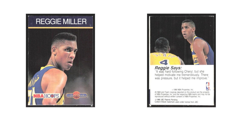 1990 NBA Hoops Collect A Books Reggie Miller Pacers #7