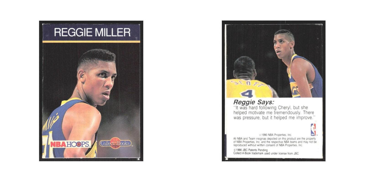 1990 NBA Hoops Collect A Books Reggie Miller Pacers #7