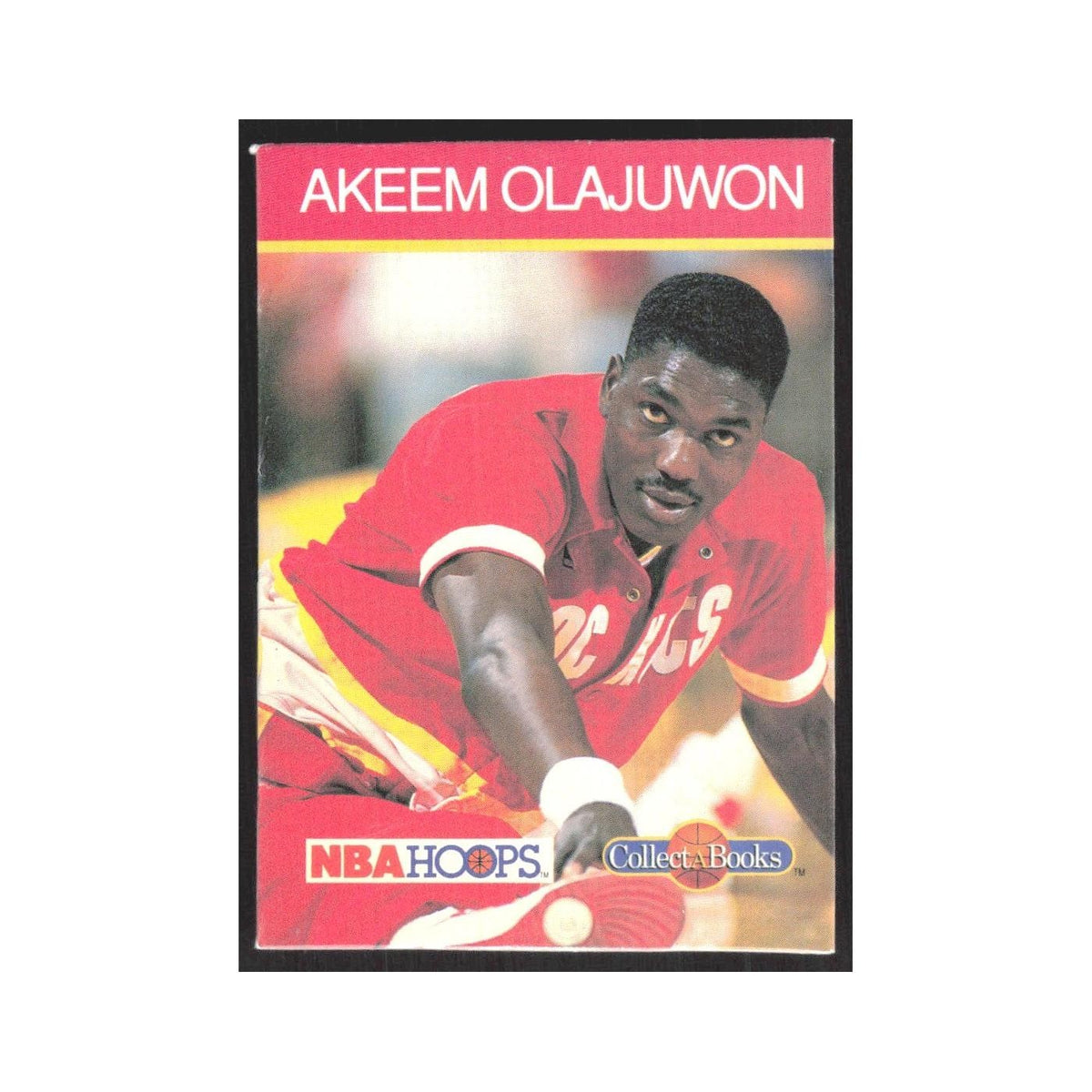 1990 NBA Hoops Collect A Books Akeem Olajuwon Rockets #43