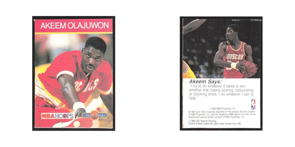 1990 NBA Hoops Collect A Books Akeem Olajuwon Rockets #43