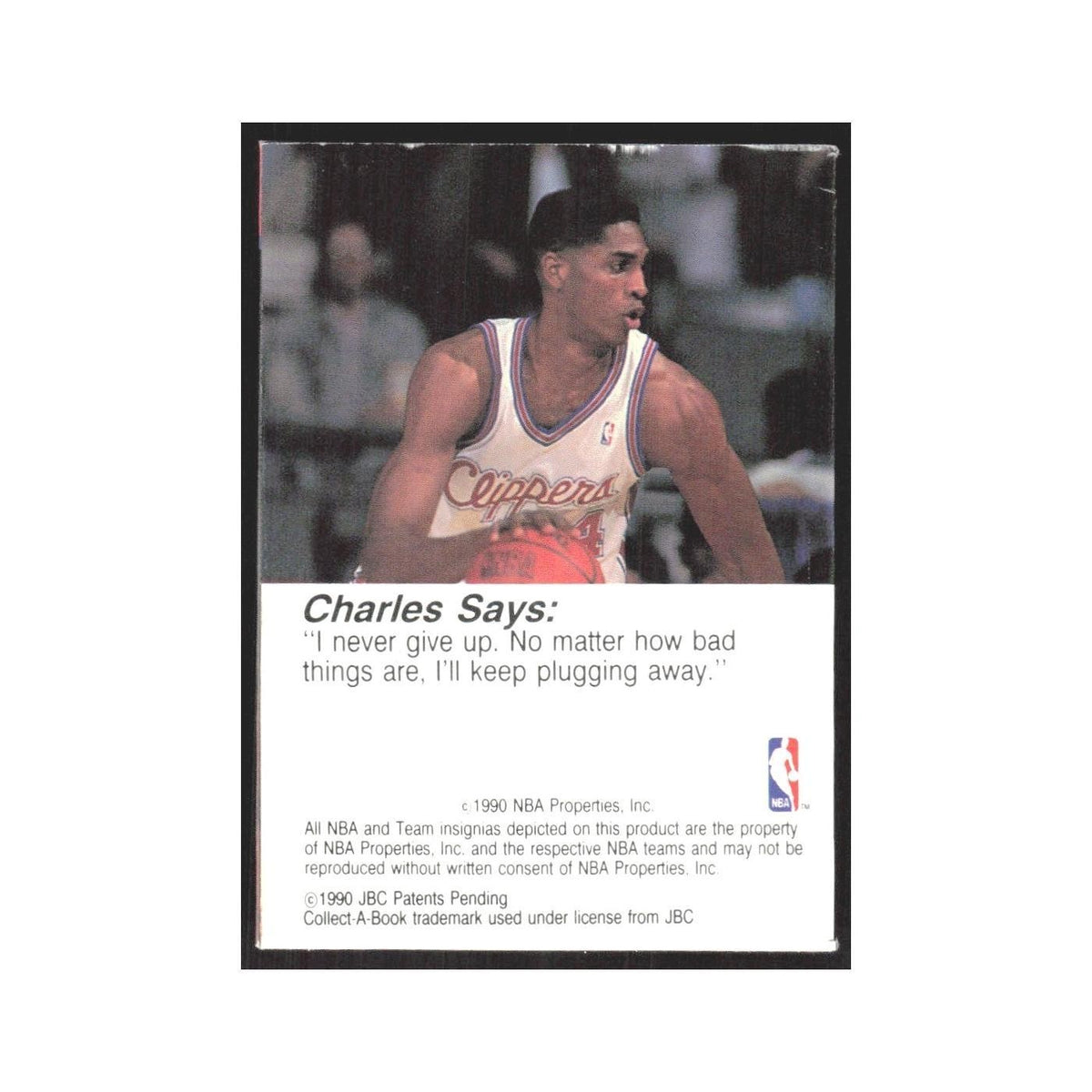 1990 NBA Hoops Collect A Books Charles Smith Clippers #47
