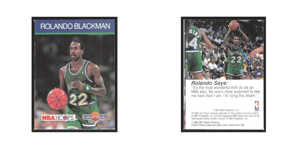 1990 NBA Hoops Collect A Books Rolando Blackman Mavericks #38