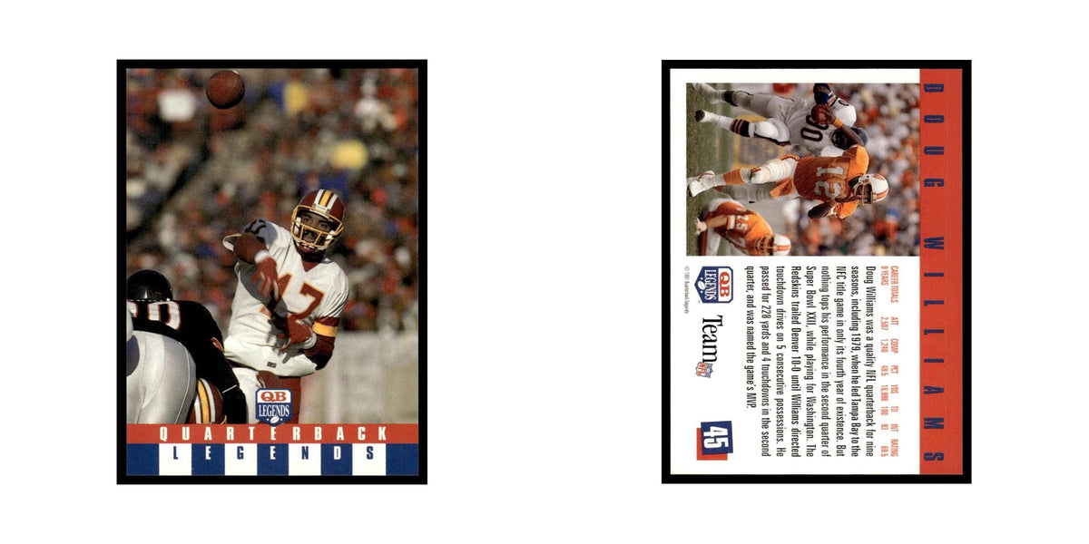 Doug Williams 1991 Quarterback Legends #45 Washington Redskins Football Card NM