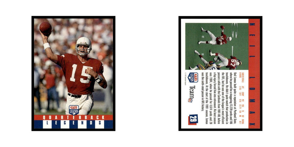 Neil Lomax 1991 Quarterback Legends #29 St. Louis Cardinals Football Card NM