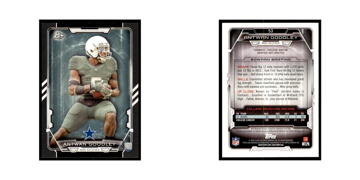 2015 Bowman Antwan Goodley RC Football Cards #53
