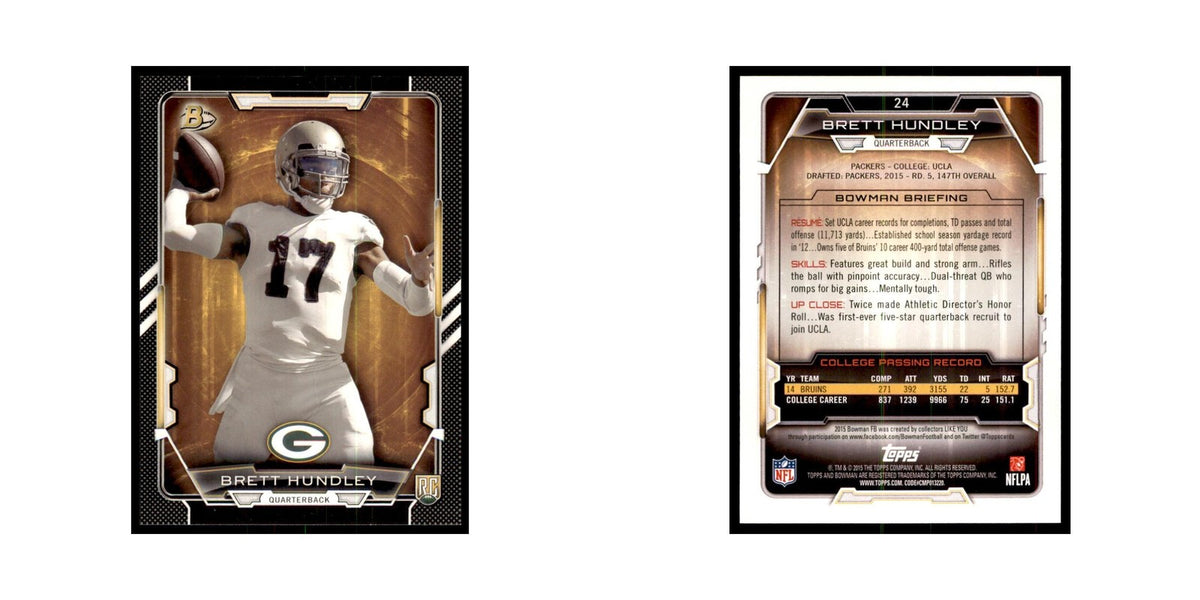 2015 Bowman Brett Hundley RC Football Cards #24