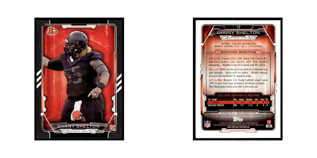 2015 Bowman Danny Shelton RC Football Cards #12