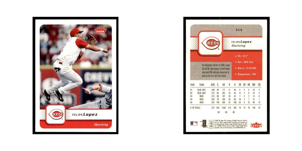 2006 Fleer Felipe Lopez Baseball Cards #314
