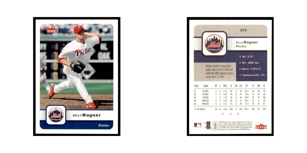 2006 Fleer Billy Wagner Baseball Cards #256