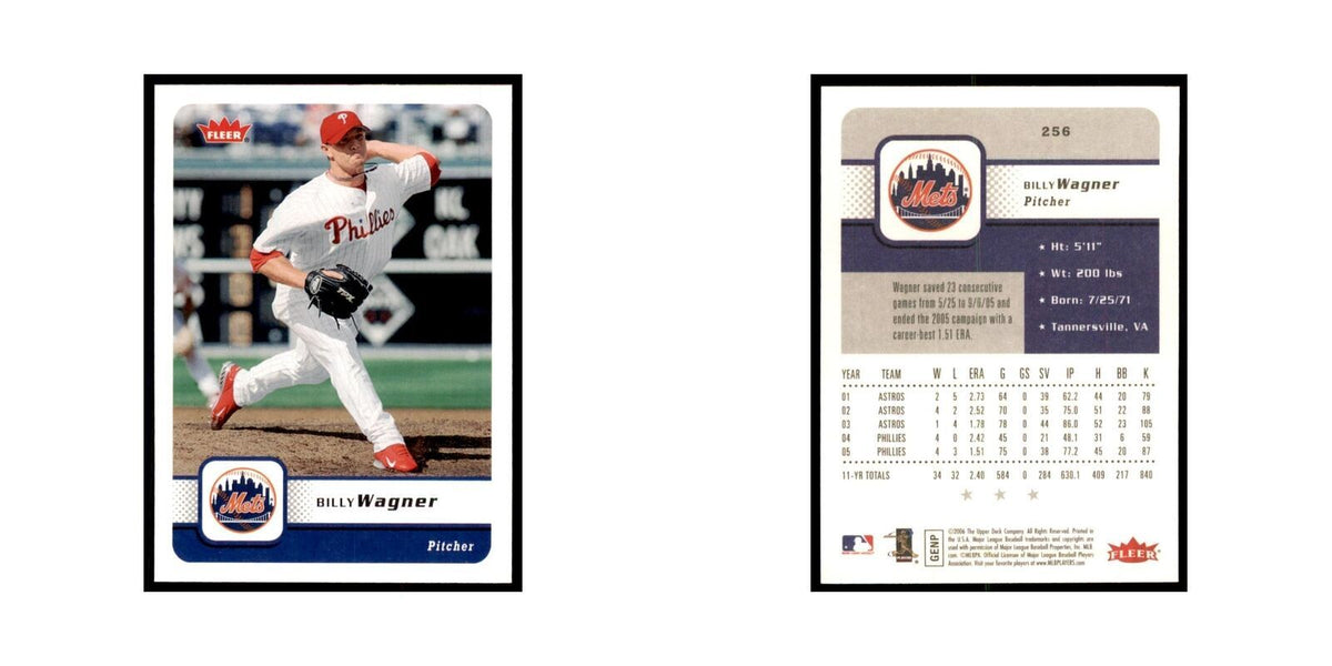 2006 Fleer Billy Wagner Baseball Cards #256
